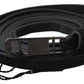 Elegant Black Leather Adjustable Belt - SEHABRANDS