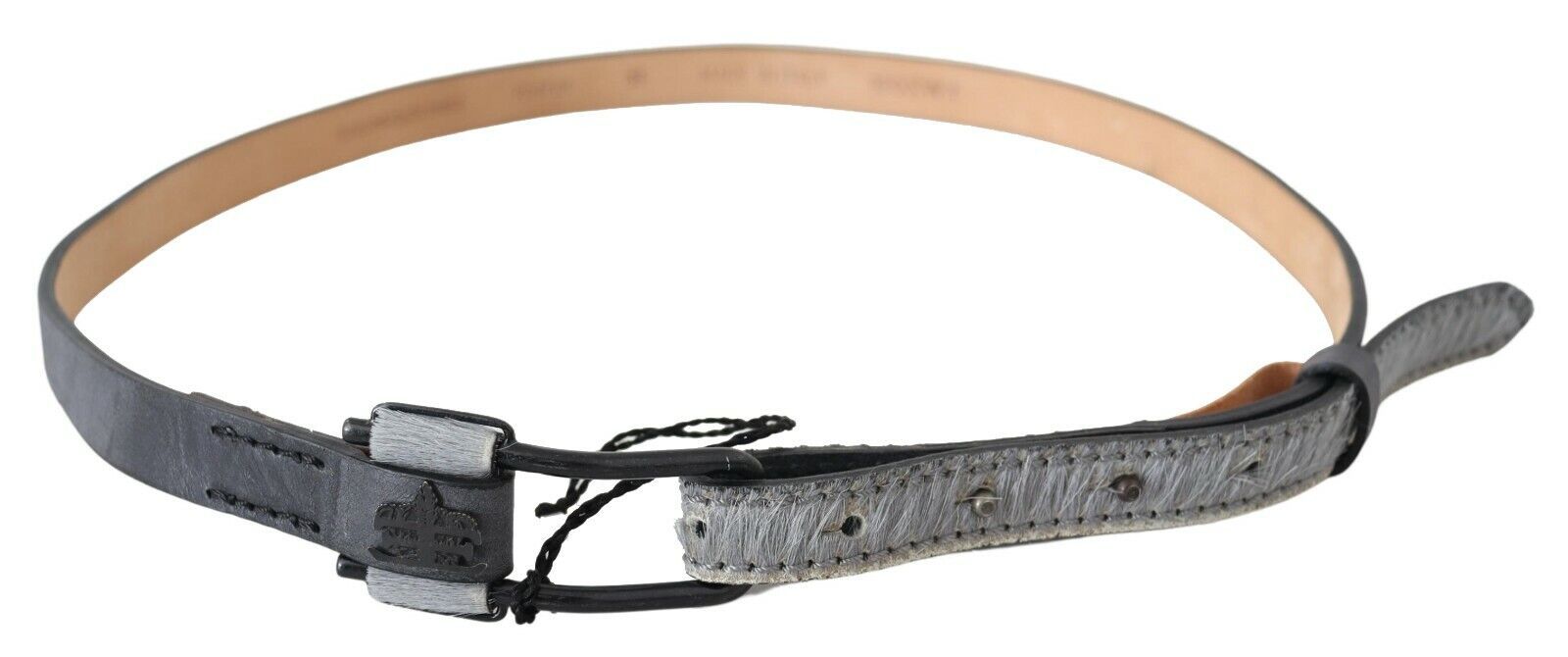 Elegant Black Braided Leather Belt - SEHABRANDS