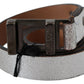 Elegant Silver Leather Fashion Belt - SEHABRANDS