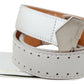 Elegant White Leather Fashion Belt - SEHABRANDS