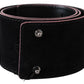 Elegant Wide Leather Fashion Belt with Metal Accents - SEHABRANDS