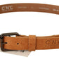 Elegant Light Brown Fashion Belt with Black-Tone Buckle - SEHABRANDS