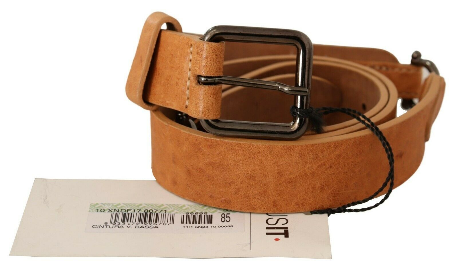 Elegant Light Brown Fashion Belt with Black-Tone Buckle - SEHABRANDS