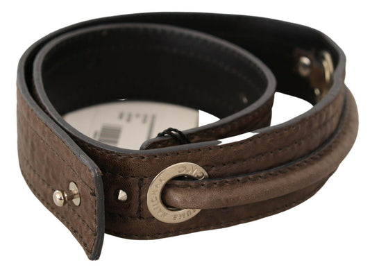 Elegant Brown Leather Fashion Belt - SEHABRANDS