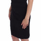 Elegant Black Sheath Jersey Knee-Length Dress - SEHABRANDS