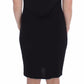 Elegant Black Sheath Jersey Knee-Length Dress - SEHABRANDS