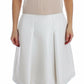 Elegant White Silk-Wool Blend Tank Dress - SEHABRANDS