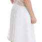 Elegant White Silk-Wool Blend Tank Dress - SEHABRANDS