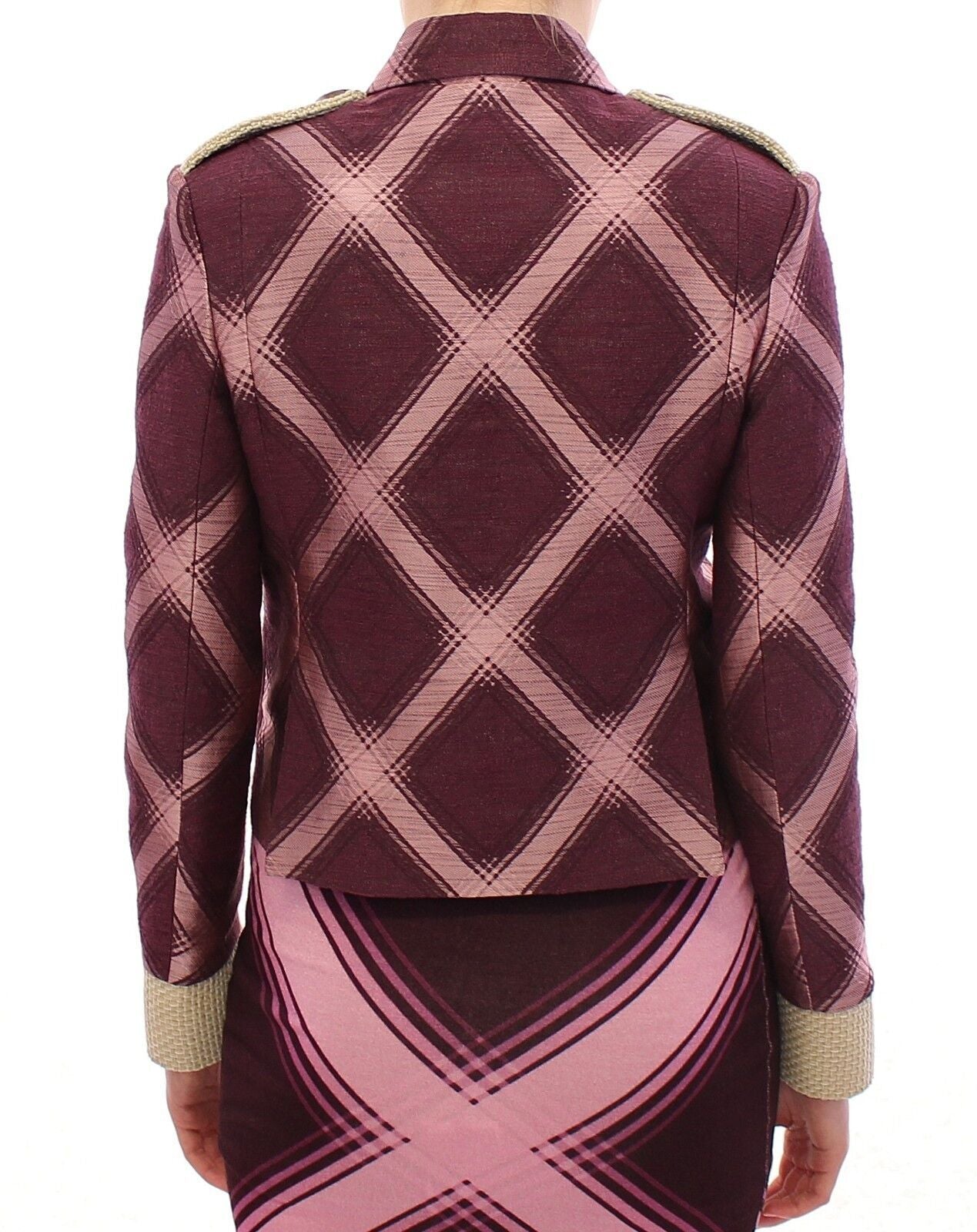 Elegant Multicolor Check Print Jacket - SEHABRANDS