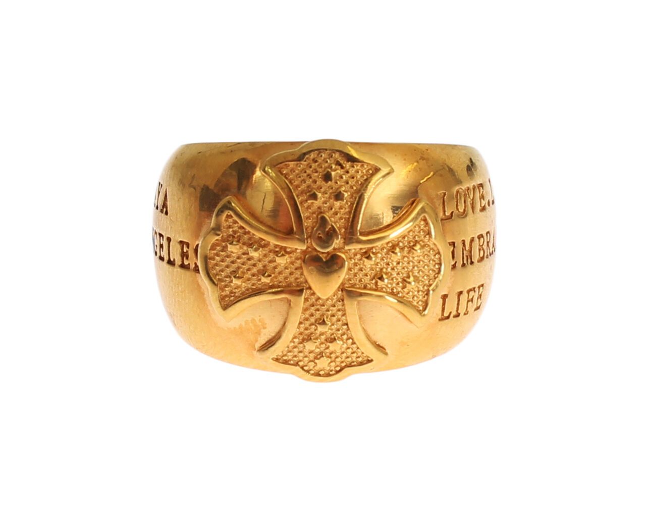 Glamorous Gold-Plated Sterling Silver Ring - SEHABRANDS