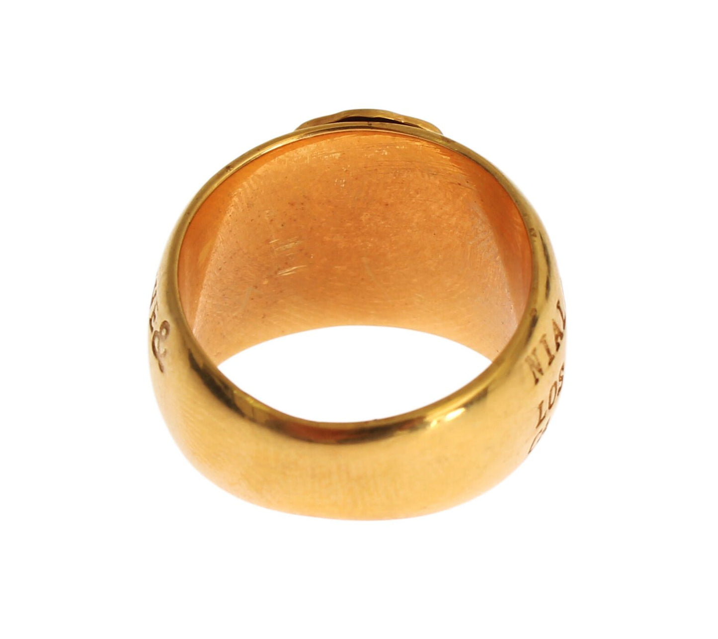 Glamorous Gold-Plated Sterling Silver Ring - SEHABRANDS