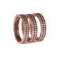 Dazzling Pink Gold Plated CZ Crystal Ring - SEHABRANDS