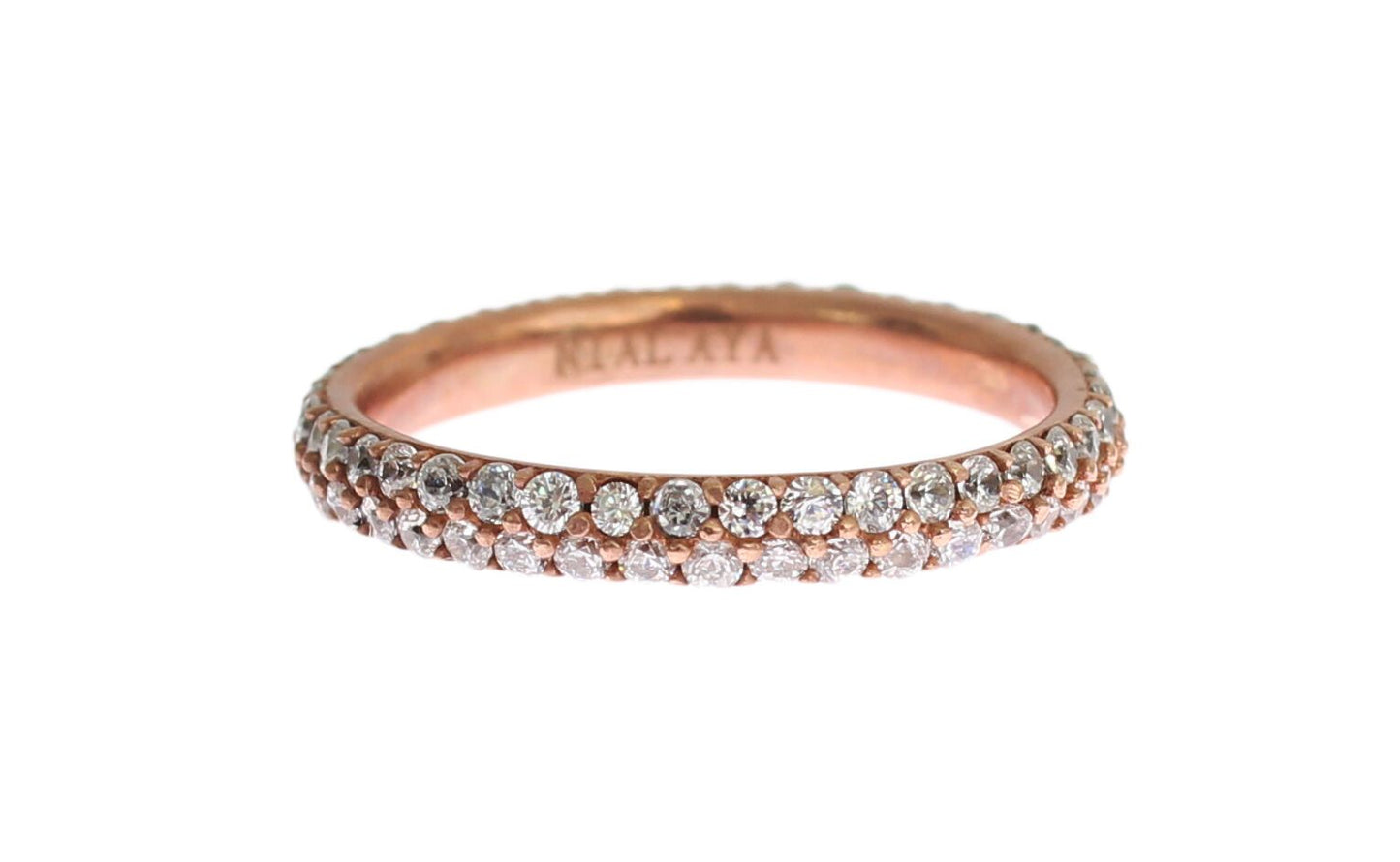 Chic Pink Crystal-Encrusted Silver Ring - SEHABRANDS