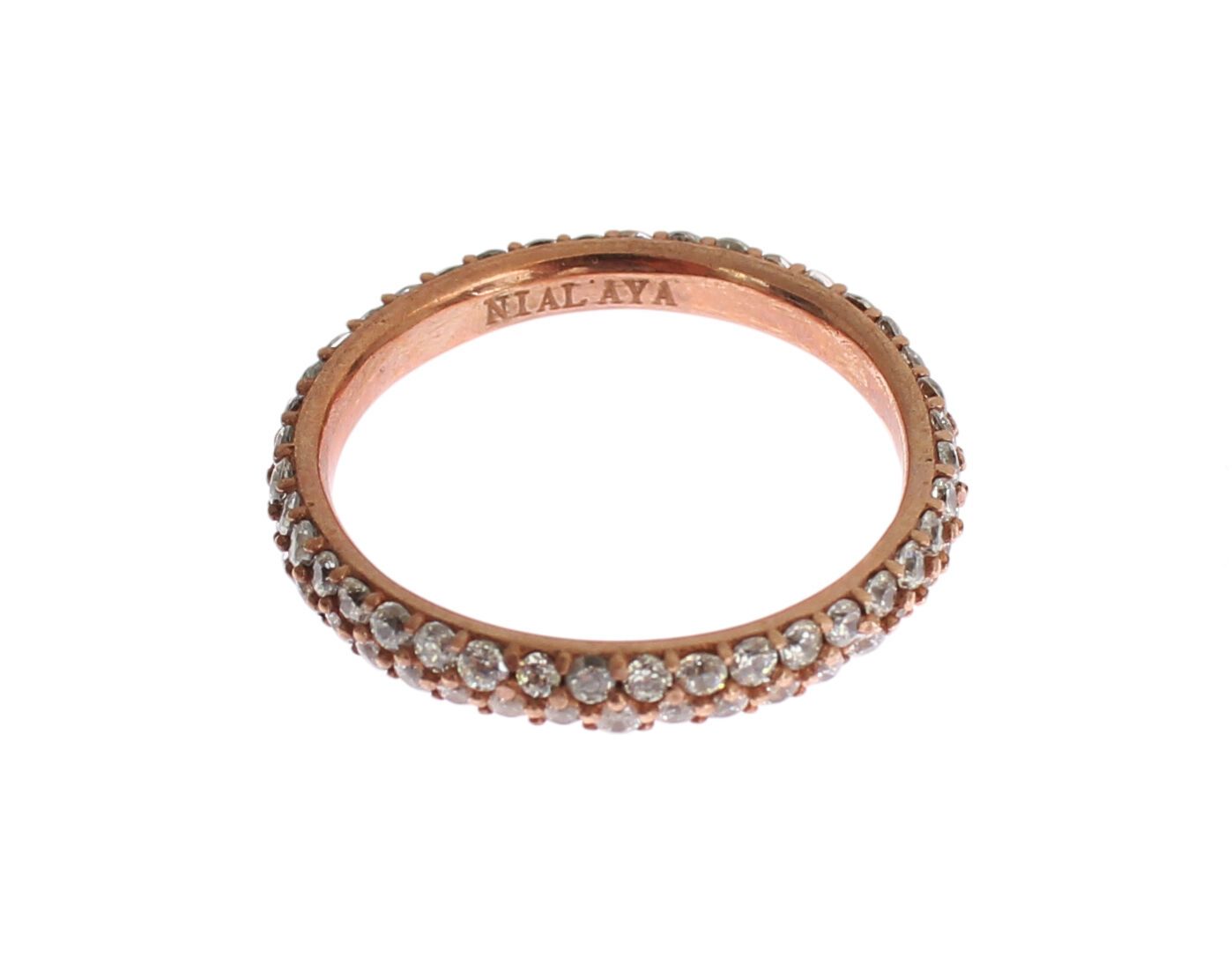 Chic Pink Crystal-Encrusted Silver Ring - SEHABRANDS