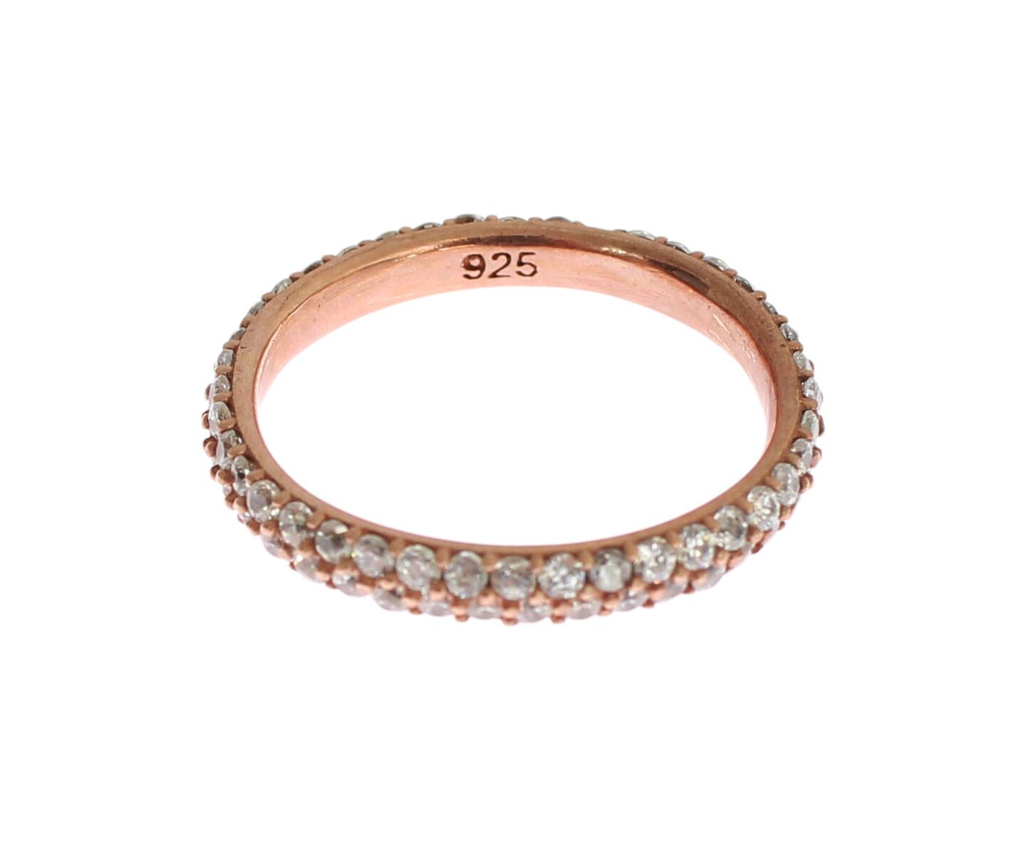 Chic Pink Crystal-Encrusted Silver Ring - SEHABRANDS