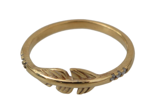 Elegant Gold CZ Crystal Women's Ring - SEHABRANDS