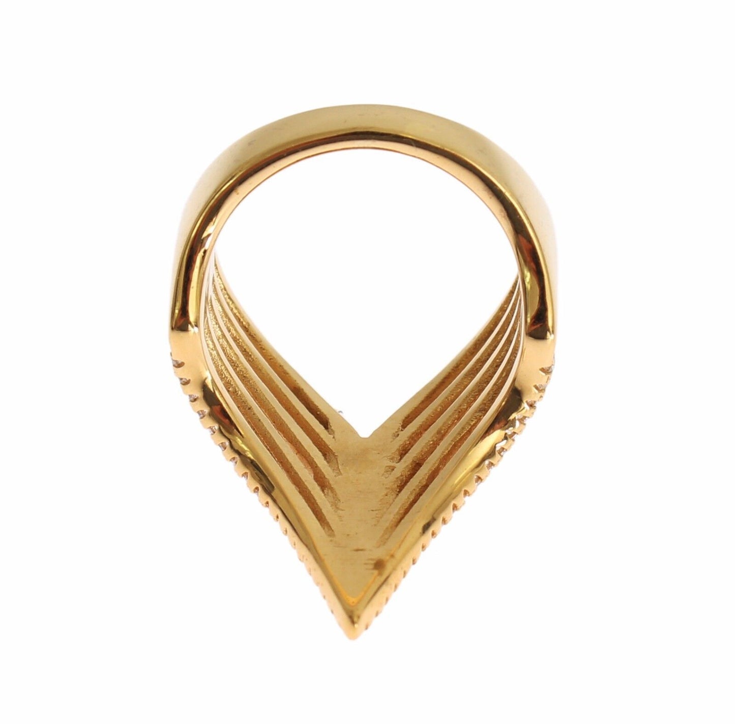 Glamorous Gold Plated Crystal Ring - SEHABRANDS