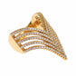 Glamorous Gold Plated Crystal Ring - SEHABRANDS