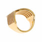 Glamorous Gold Plated Crystal Ring - SEHABRANDS