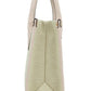 Mirella Small Powder Blush Canvas Shopper Crossbody Handbag Purse - SEHABRANDS