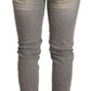 Chic Slim Fit Gray Wash Denim Jeans - SEHABRANDS