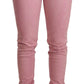 Elegant Slim Fit Pink Denim Jeans - SEHABRANDS