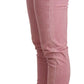 Elegant Slim Fit Pink Denim Jeans - SEHABRANDS