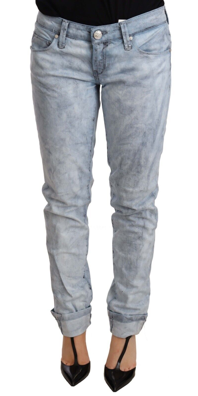 Chic Light Blue Push Up Denim Jeans - SEHABRANDS