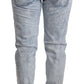 Chic Light Blue Push Up Denim Jeans - SEHABRANDS