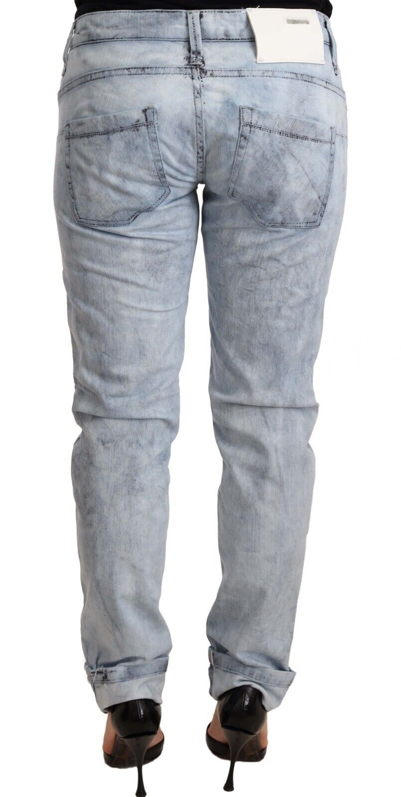 Chic Light Blue Push Up Denim Jeans - SEHABRANDS