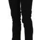 Chic Black Mid Waist Slim Cropped Jeans - SEHABRANDS