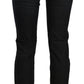 Elegant Black Slim Fit Corduroy Jeans - SEHABRANDS