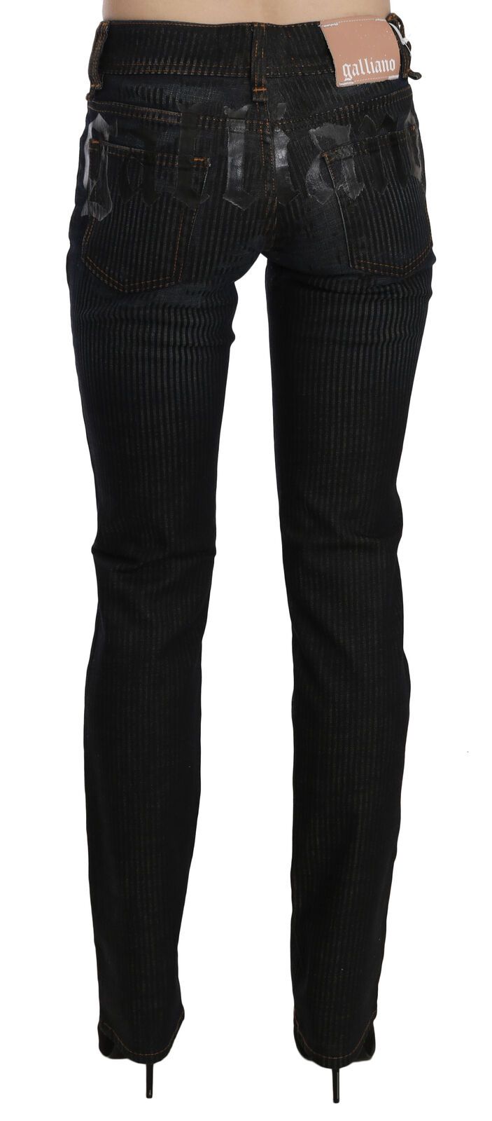 Elegant Black Slim Fit Corduroy Jeans - SEHABRANDS