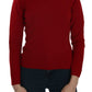 Elegant Red Cashmere Pullover Blouse - SEHABRANDS