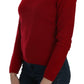 Elegant Red Cashmere Pullover Blouse - SEHABRANDS