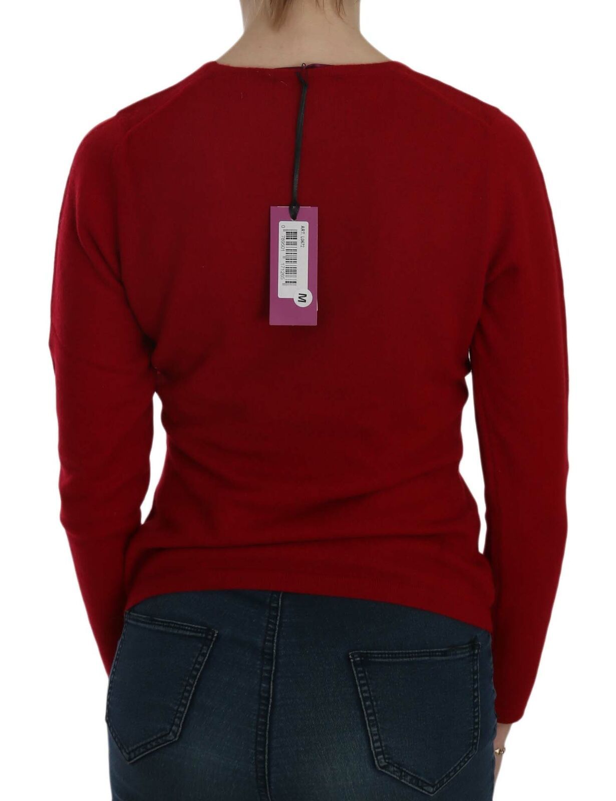 Elegant Red Cashmere Pullover Blouse - SEHABRANDS