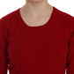 Elegant Red Cashmere Pullover Blouse - SEHABRANDS