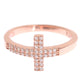 Elegant Pink Crystal Encrusted Silver Ring - SEHABRANDS