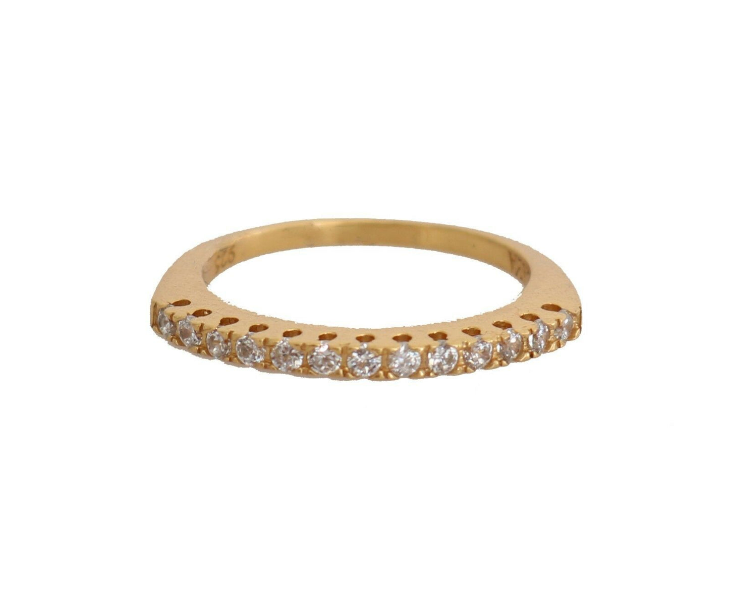 Gleaming CZ Crystal Gold-Plated Ring - SEHABRANDS