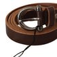 Elegant Brown Leather Fashion Belt - SEHABRANDS