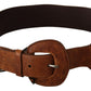 Elegant Brown Leather Fashion Belt - SEHABRANDS