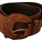 Elegant Brown Leather Fashion Belt - SEHABRANDS