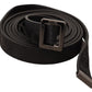 Chic Black Leather Fashion Belt with Metal Buckle - SEHABRANDS