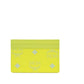 Spectrum Diamond Mini Neon Yellow Visetos Leather Card Case Holder Wallet - SEHABRANDS