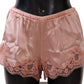 Dolce & Gabbana Elegant Powder Pink Silk Lace Lingerie Shorts