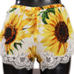 Dolce & Gabbana Sunflower Lace Lingerie Shorts - Silk Blend