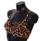 Dolce & Gabbana Elegant Silk Leopard Print Bra