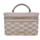 Jet Set Medium Powder Blush Jacquard Canvas Zip Trunk Crossbody Bag - SEHABRANDS