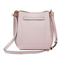 Emilia Small Powder Blush Pebble Leather Bucket Messenger Handbag - SEHABRANDS