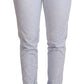 Light Blue Cotton Push Up Denim Jeans - SEHABRANDS